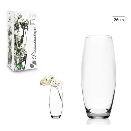 PASABAHCE Glass Vase Flora – 26cm - GLASS GIFTWARE - DEC STONES - Beattys of Loughrea