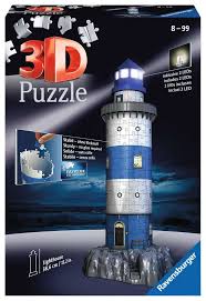 Lighthouse 3D Puzzle With Lights 216Pc Puzzle - JIGSAWS - Beattys of Loughrea