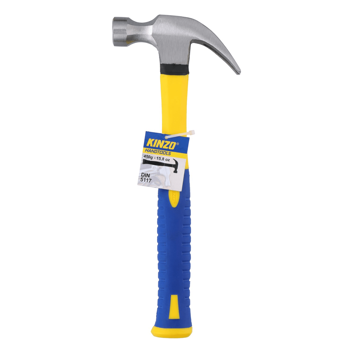 KINZO Claw Hammer 450g Non - Slip Handle - HAMMERS/HANDLES - Beattys of Loughrea