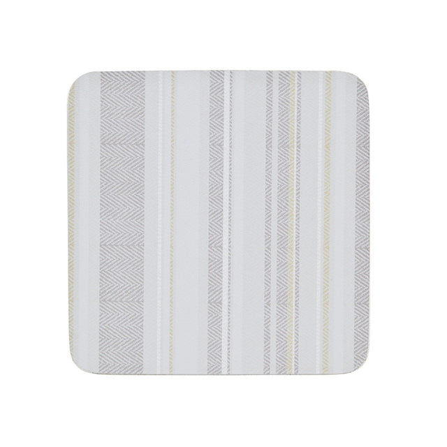 Denby Cream Stripe Coasters Set of 6 - TABLEMATS/COASTERS - Beattys of Loughrea