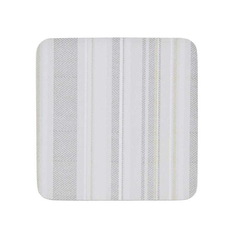 Denby Cream Stripe Coasters Set of 6 - TABLEMATS/COASTERS - Beattys of Loughrea