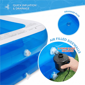 SunClub Inflatable Family Size Pool – 2m - SWINGS/SLIDE OUTDOOR GAMES - Beattys of Loughrea
