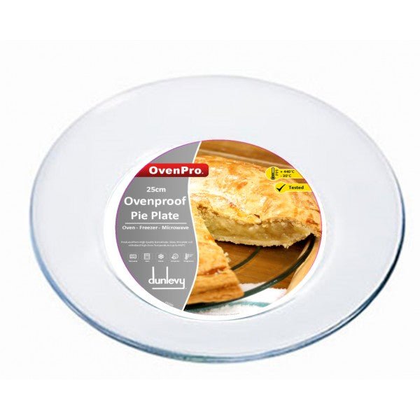 25cm OvenPro Ovenproof Glass Pie Plate - OVENWARE - POTTERY/EARTHWARE - Beattys of Loughrea