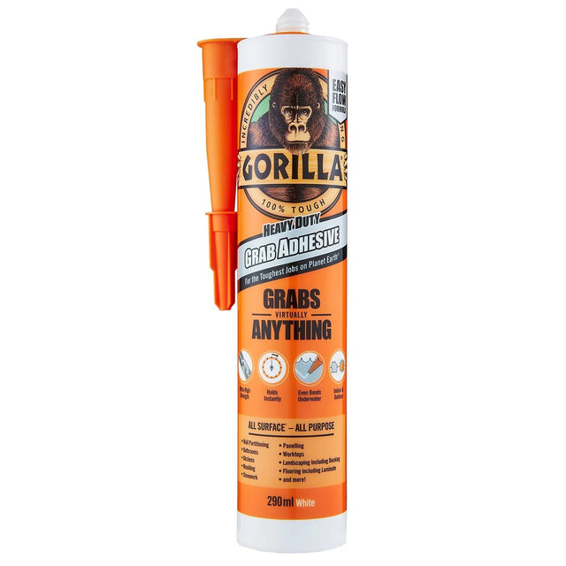 Gorilla Grab Adhesive White 290ml - GLUE/WOOD GLUE - Beattys of Loughrea