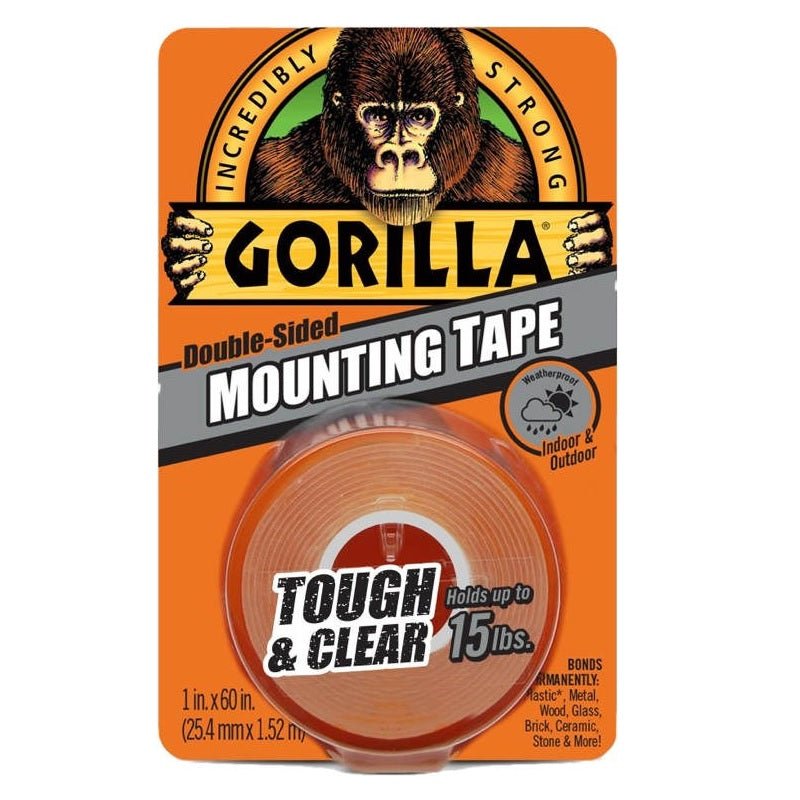 Gorilla Glue Heavy - Duty Double Sided Mounting Tape 25.4mm x 1.52m - MASKING TP/CONTACT/DC FLR - Beattys of Loughrea