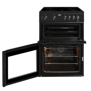 Beko Freestanding 60cm Ceramic Electric Cooker Black | KTC611K - ELECT COOKER FREESTANDING <65CM - Beattys of Loughrea