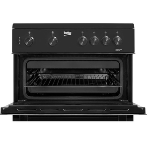 Beko Freestanding 60cm Ceramic Electric Cooker Black | KTC611K - ELECT COOKER FREESTANDING <65CM - Beattys of Loughrea