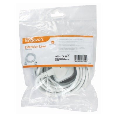 Kingavon 1 Gang Extension Lead With 5m Cable - EXTENSION LEADS/SOCKETS - Beattys of Loughrea
