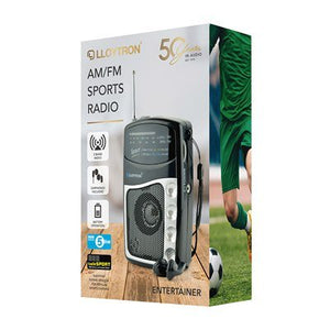 Lloytron Entertainer AM/FM Personal Sports Radio with Earphones - Black - PORTABLE CD/RADIO - Beattys of Loughrea