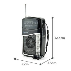 Lloytron Entertainer AM/FM Personal Sports Radio with Earphones - Black - PORTABLE CD/RADIO - Beattys of Loughrea