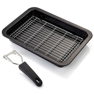 Judge Enamel Grill Tray with Rack & Handle 39 x 25 x 5cm