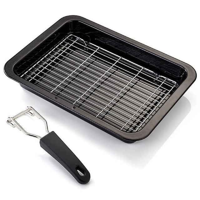 Judge Enamel Grill Tray with Rack & Handle 39 x 25 x 5cm