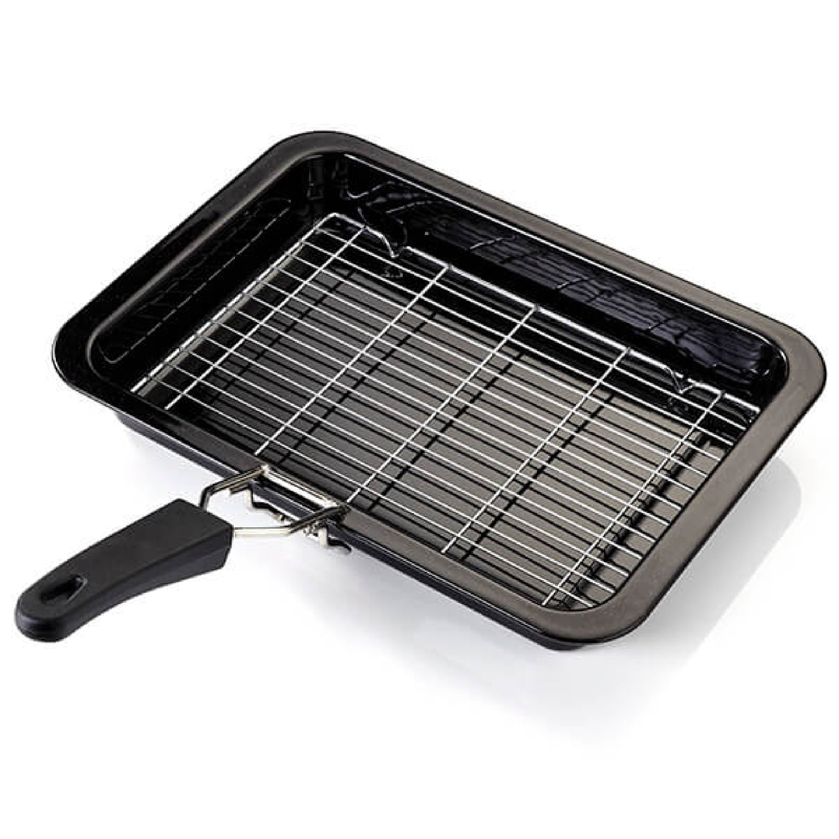 Judge Enamel Grill Tray with Rack & Handle 39 x 25 x 5cm