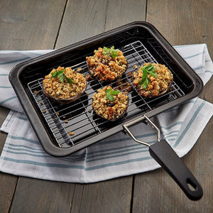 Judge Enamel Grill Tray with Rack & Handle 39 x 25 x 5cm