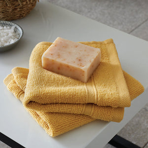 Catherine Lansfield Zero Twist Cotton Face Cloth Pair Ochre