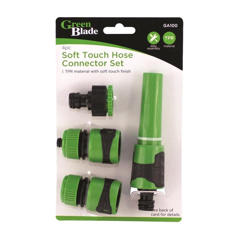 Greenblade Soft Touch Hose Connector Set 4 Piece - HOSE ACCESSORIES - Beattys of Loughrea