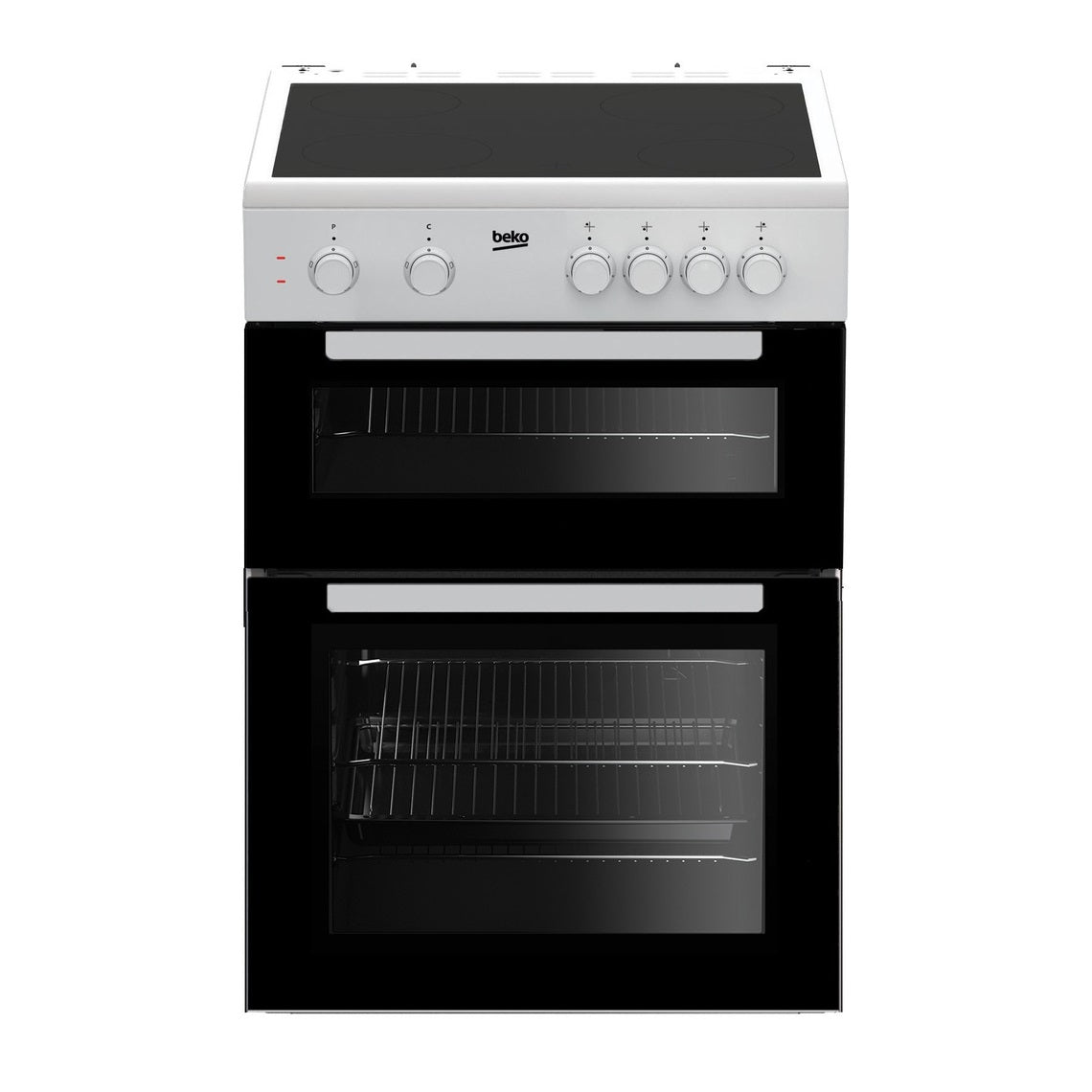 Beko Freestanding 60cm Ceramic Electric Cooker White | KTC611W - ELECT COOKER FREESTANDING <65CM - Beattys of Loughrea