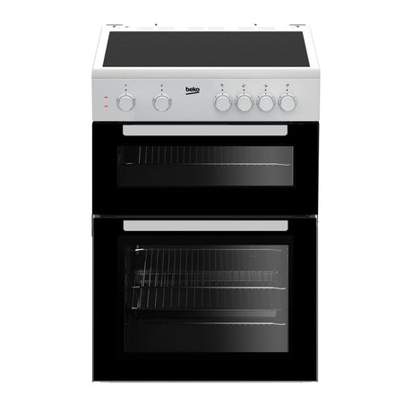Beko Freestanding 60cm Ceramic Electric Cooker White | KTC611W - ELECT COOKER FREESTANDING <65CM - Beattys of Loughrea