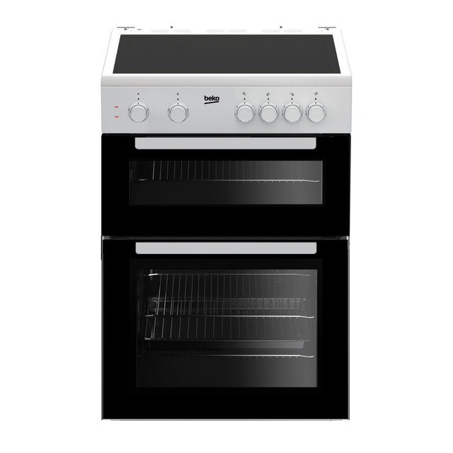 Beko Freestanding 60cm Ceramic Electric Cooker White | KTC611W - ELECT COOKER FREESTANDING <65CM - Beattys of Loughrea