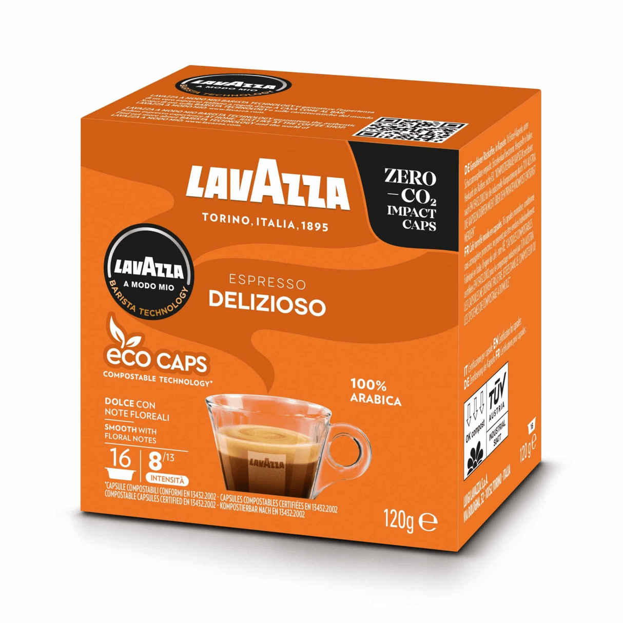 Lavazza A Modo Mio Delizioso Compostable Coffee Capsules 16pk - DRINK, ZERO VAT - COFFEE TEA - Beattys of Loughrea