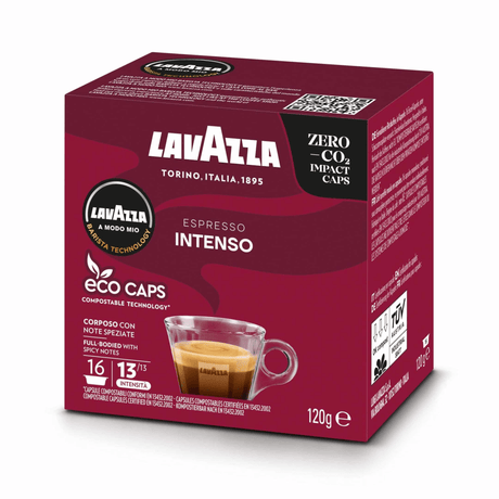Lavazza A Modo Mio Intenso Compostable Coffee Capsules 16pk - DRINK, ZERO VAT - COFFEE TEA - Beattys of Loughrea