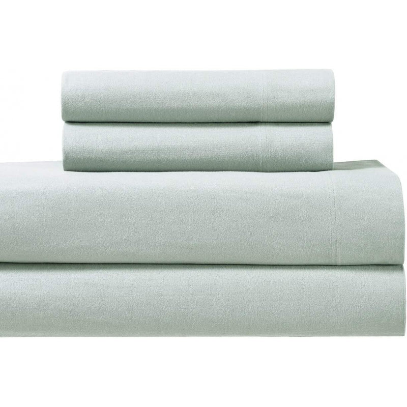 Rococo 100% Natural Cotton Velvet Flannel Sheet Set Grey - Superking