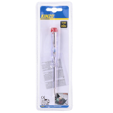 KINZO Voltage Tester 110 - 250V - SCREWDRIVERS - Beattys of Loughrea