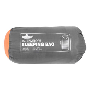 Milestone Envelope Sleeping Bag - Single - 2 Seasons - TENTS, CAMPING - Beattys of Loughrea