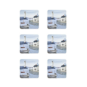 Denby Set Of 6 Coastal Lighthouse Coasters - TABLEMATS/COASTERS - Beattys of Loughrea