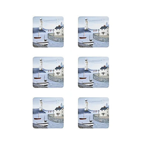 Denby Set Of 6 Coastal Lighthouse Coasters - TABLEMATS/COASTERS - Beattys of Loughrea