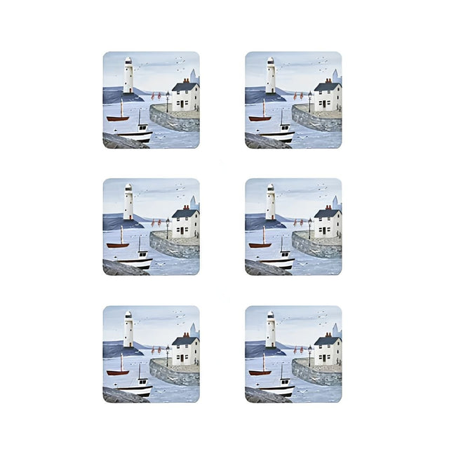 Denby Set Of 6 Coastal Lighthouse Coasters - TABLEMATS/COASTERS - Beattys of Loughrea