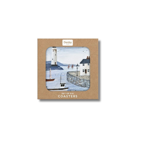 Denby Set Of 6 Coastal Lighthouse Coasters - TABLEMATS/COASTERS - Beattys of Loughrea