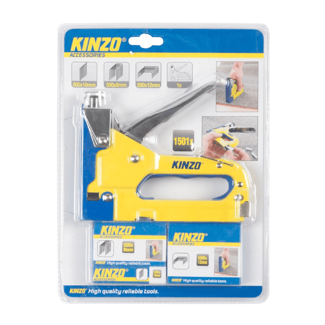KINZO Stapler With 1500 Staples - RIVETERS/NAIL GUN/STAPLER - Beattys of Loughrea