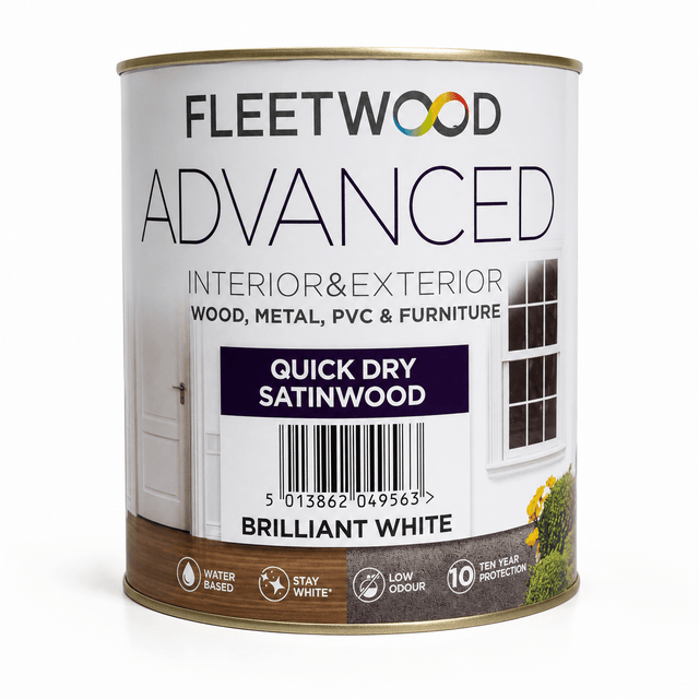 Fleetwood Advanced Satinwood 1L - WHITES - Beattys of Loughrea