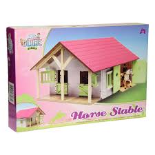 Kids Globe 1:24 Pink Stable - FARMS/TRACTORS/BUILDING - Beattys of Loughrea