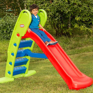 Little Tikes Easy Store Giant Slide Primary - SWINGS/SLIDE OUTDOOR GAMES - Beattys of Loughrea