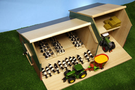 Kids Globe 1:32 Cattle & Machinery Shed - FARMS/TRACTORS/BUILDING - Beattys of Loughrea