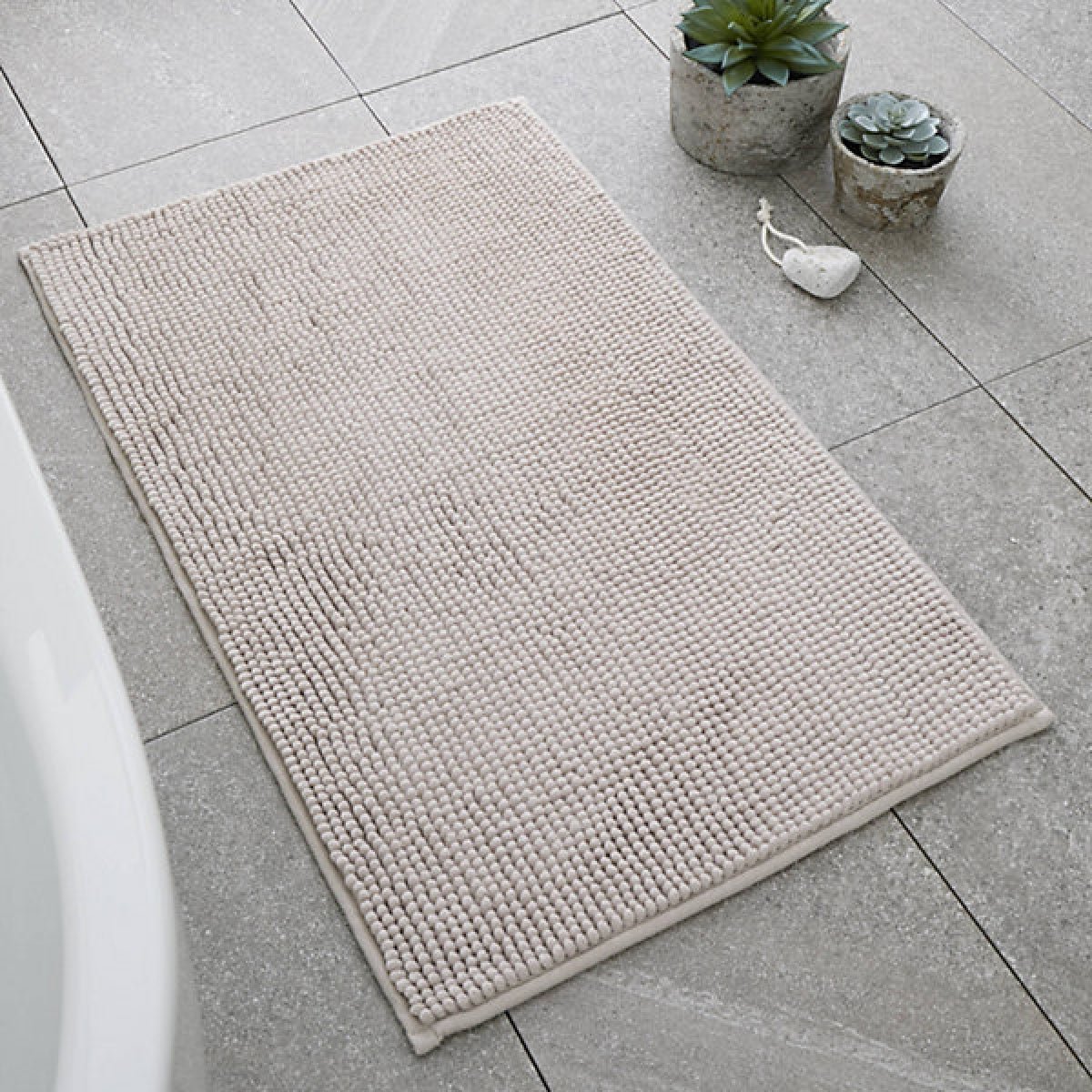Catherine Lansfield Bathroom Bobble Bath Mat Natural - BATH MATS/SETS - Beattys of Loughrea