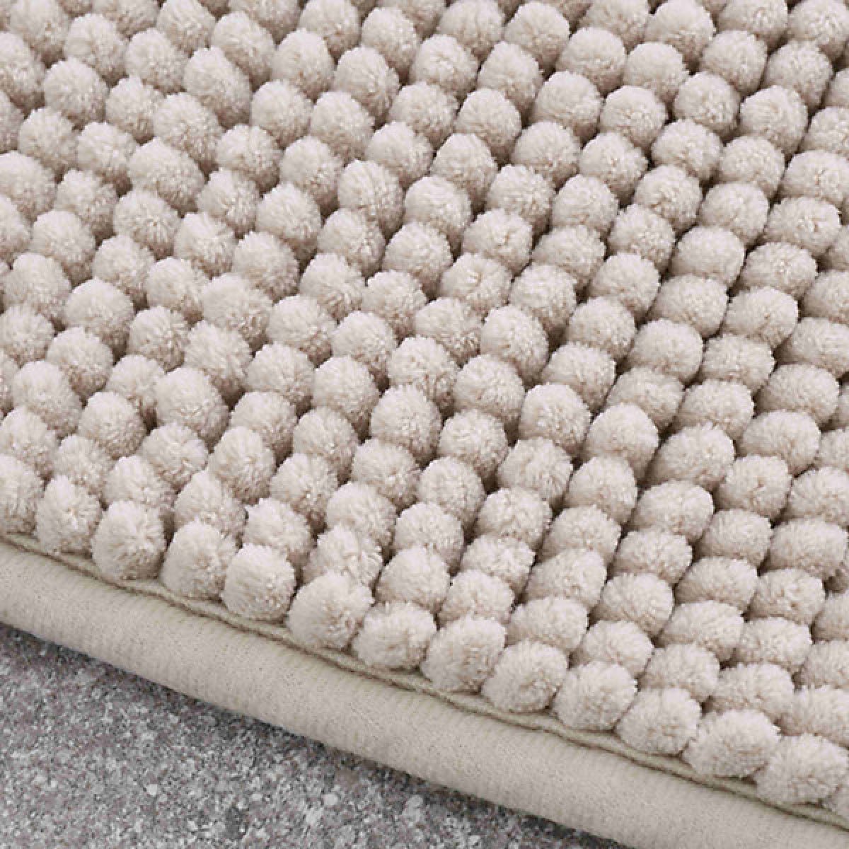 Catherine Lansfield Bathroom Bobble Bath Mat Natural - BATH MATS/SETS - Beattys of Loughrea