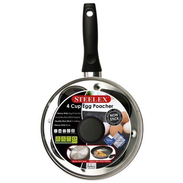 Steelex 4 Cup Heavy Egg Poacher - KITCHEN HAND TOOLS - Beattys of Loughrea