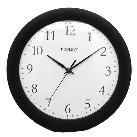 10" Plastic Wall Clock Black - CLOCKS - Beattys of Loughrea