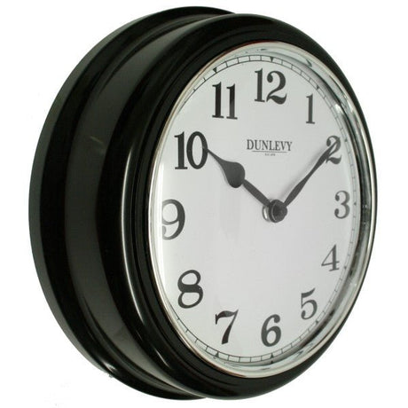 10" Deep Plastic Wall Clock - Black - CLOCKS - Beattys of Loughrea