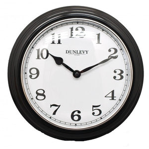 10" Deep Plastic Wall Clock - Black - CLOCKS - Beattys of Loughrea