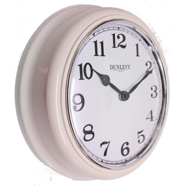 10" Deep Plastic Wall Clock - Cream - CLOCKS - Beattys of Loughrea