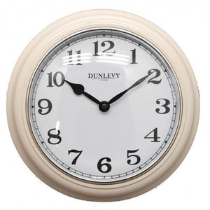 10" Deep Plastic Wall Clock - Cream - CLOCKS - Beattys of Loughrea