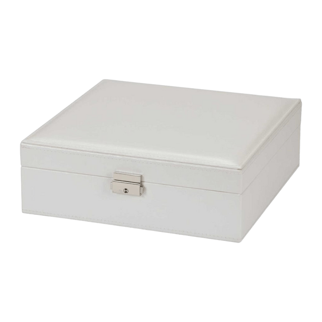 Lisa Metallic Sheen Jewellery Box – Light Ivory - JEWELLERY HOLDER - Beattys of Loughrea