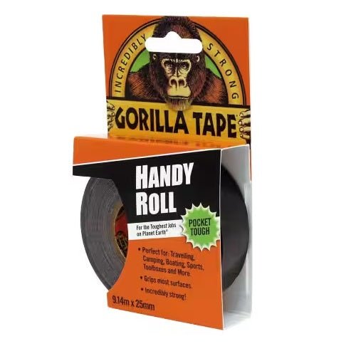 Gorilla Duct Tape 24mm x 9m Black - MASKING TP/CONTACT/DC FLR - Beattys of Loughrea