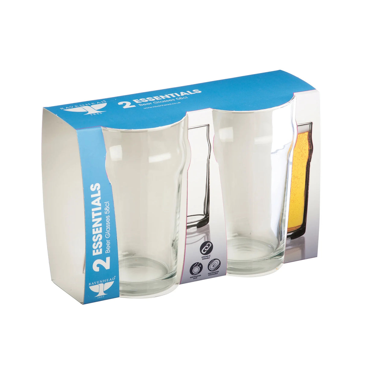 Essentials Sleeve Of 2 Nonik Glasses 56cl - Beattys of Loughrea | www.beattys.ie