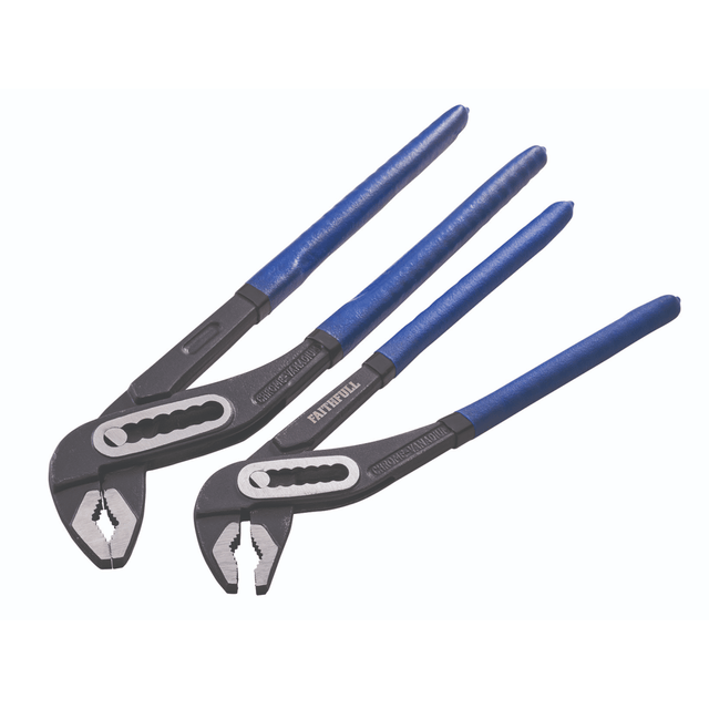 Faithfull Waterpump Plier Twin Pack (250 & 300mm (10 & 12in) - Beattys of Loughrea | www.beattys.ie