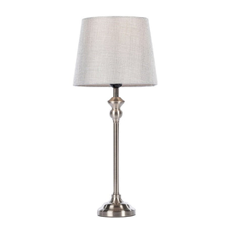 Dani Mini Buffet Lamp Silver/Grey 53cm - TABLE/BEDSIDE LAMPS - Beattys of Loughrea